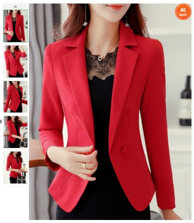 Double Breasted Decorative Button Plain Long Sleeve Blazers